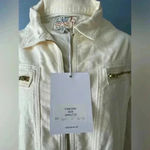 Free People NWT  Sandrine Rose Coveralls Denim Jumpsuit ~ Snow ~ Small Photo 3