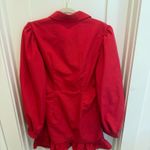 OPT Red Ruffle Button Down Mini Dress Size M Photo 2
