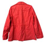 Old Navy Women Rebellion Red Size Medium Long Field Jacket Cotton Zip READ Photo 1