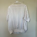 Summersalt Womens Polka Dot Puff Sleeve Top XL V-Neck Smocked Hem Cream NWOT Photo 8