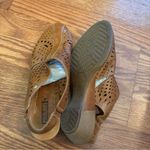 Pikolinos Romana Tan Brown Leather Closed Toe Slingback Wedge Sandals EU 40 US 9 Photo 4