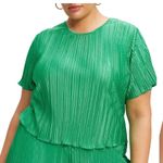 Good American NWT Plissé T-Shirt, Summer Green, Size 5/6 (2XL/3XL) Photo 1