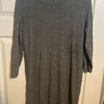 Tahari Women Gray Long Sleeve Crew Neck Zipper Back Casual Dress Size Medium Photo 0