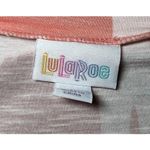 LuLaRoe  Olive Shirt Womens Size Large Orange/Peach Abstract‎ Design Tulip Sleeve Photo 1