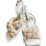 Sam Edelman Courtney Fabric Braided Sandal Sz 7.5 Natural Cream Braid Square Toe Photo 4