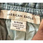 American Eagle Y2K Green Plaid Mini Peasant Dress Tiered Smocked Bust Sz S Photo 4