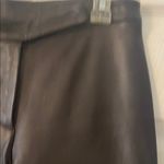 INC  International Concepts Brown  Leather Pants size 4 inseam 30” waist 28” Photo 2