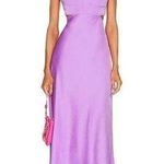 ALC Frank A.L.C NWT Blakely Satin Cut Out Open Back Dress in Amethyst Orchid Size 6 Photo 0