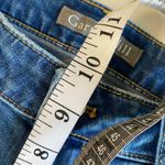 Garnet Hill Jeans Womens 27 Blue Organic Cotton High Waist Wide Leg Worn Hems Photo 9