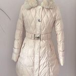Winter down women’s coat with removable real fur, size S Photo 0