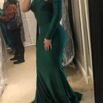 Jovani NWT  Size 4 one sleeve emerald green mermaid prom dress Photo 0