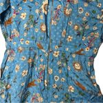 Carolina K Pant Floral Jacquard Jumpsuit Pantsuit Medium Blue Photo 5