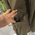 Maison Jules  Faux suede Green Trench Coat Photo 7