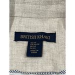 British Khaki One Button Woven Linen Structured Blazer Women's Size XS Light Tan Photo 3