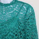 ZARA green lace flower Pattern lined dress XS Photo 8