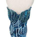 Portia and Scarlett Sequin Embellished Blue Mermaid Gown Dress Gown Size 8 Photo 5