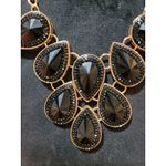 Charming Charlie Women's Statement Black Teardrop Bib Necklace Photo 2