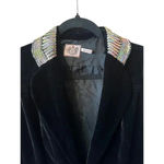 Juicy Couture sequine/velvet waist coat Viscos/silk blend unique statement M Photo 2