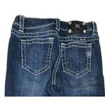 Miss Me Miss Me JB5151P55 Mid Rise Boyfriend Capri Dark Wash Blue Jeans sz 25 Photo 10