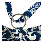 Ralph Lauren Lauren  Floral Navy Blue White Halter Tie One Piece Swimsuit Size 10 Photo 3