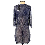 Parker Black 100% Silk Blue Sequin Beaded Formal Eras Tour Dress Size 4 NWT Photo 2