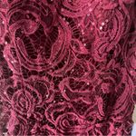 Speechless  Maroon Sequin Lace Halter Neck Bodycon Dress Size 1 NWT Photo 1
