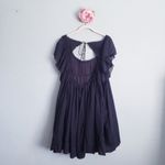 Free People  Hailey Black Ruffle Babydoll Mini Dress Photo 7