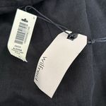 Aritzia Wilfred Black Elastic Ruffle Waist Mini Skirt Linen Blend 6 NWT Photo 5