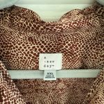 A New Day Long Sleeve Button Down Brown Snake Print Top Size XXL Photo 2