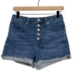 Madewell High-Rise Derby Button Front Denim Shorts - Size 26 Photo 2