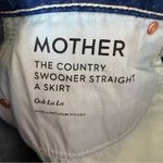 Mother NWTs The Country Swooner Straight A Dark Denim Skirt size 24 Blue Photo 9