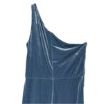 Jenny Yoo  Cybill Velvet Blue Asymmetrical One-Shoulder Bridesmaid Dress Size 8 Photo 9