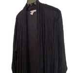JM Collection 🖤 Ultra Lightweight Long (31”) 3/4 Ruched Sleeve Open Summer Cardigan, Plus 2X Photo 3