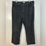 Good American  Straight Leg Black Jeans w/ Side Anlke Slit  Size 18 Photo 1