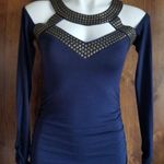 Boston Proper Womens  Cold Shoulder Studded Top XS Photo 1
