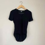 Soma Black Short Sleeve V Neck Ribbed Bodysuit Size Small Photo 1