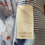 Boden Blue White Stripe Red Floral Button Down Knee Length Shirt Dress Cotton 6 Photo 8