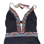 La Blanca La Azteca One-Piece Swimsuit with Colorful Trim Black Size 4 Photo 1