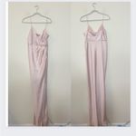 BHLDN Freya Charmeuse Satin Dress Blush Pink Size 8 Photo 4