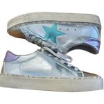 SHU SHOP Petula Platform Sneakers Metallic Silver Gold Stars Vegan Leather Sz 8 Photo 7