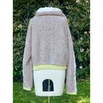 Free People Wild Hearts XS Sherpa Cropped Cowl Neck Sweatshirt Photo 1