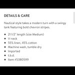 Madewell  M Chevron Stripe Swing Tank Linen Top Photo 1