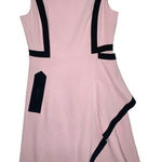Misslook‎ Pink Shift Dress size 10 Wrap Lined MIDI Business Retro Photo 0