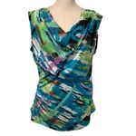 Peck & Peck  Multicolor Abstract Blouse BRAND NEW Size L Photo 2
