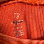 Aerie  OFFLINE Orange Seamless Cable Knit Crewneck Cropped Long Sleeve XL Photo 3