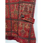 The Territory Ahead  Red Print Tapestry‎ Vest Zip Front Side Tabs Lined Size 14 Photo 6