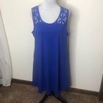 Simply Noelle NWT blue lace shift pocketed midi dress size large Photo 1