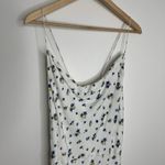 Samsøe Samsøe White Blue Floral Motif Chiffon Apples Slip Midi Dress Large Photo 2