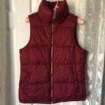 Old Navy women puffer vest fleece lining full zip up with pockets size small Photo 0