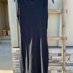 Bobi  Los Angeles Womens Shirred Ruched Tank Dress Black Cotton Size Medium Photo 8